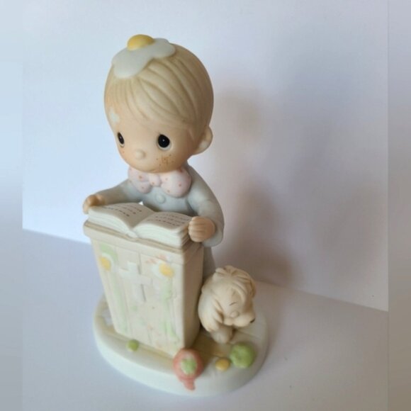 Vintage 80s Precious Moments God Religious Collectible Porcelain Figurine - Picture 3 of 9